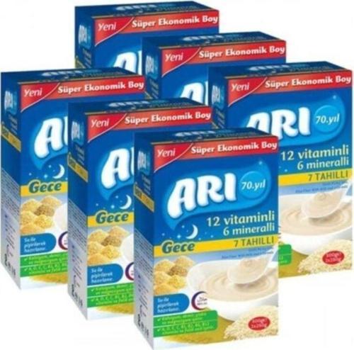 Gece 12 Vitaminli 6 Mineralli Sütlü 7 Tahıllı Pirinç Unu 6'lı 500 gr