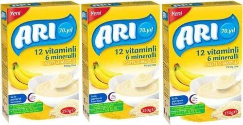 Sütlü Muzlu Pirinç Unu 250 Gr 3'lü Set