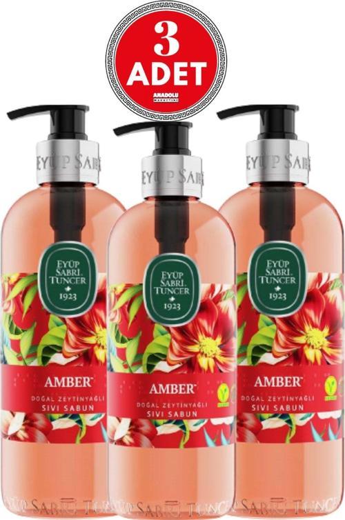 Amber Doğal Zeytinyağlı Sıvı Sabun 500 Ml 3 Adet