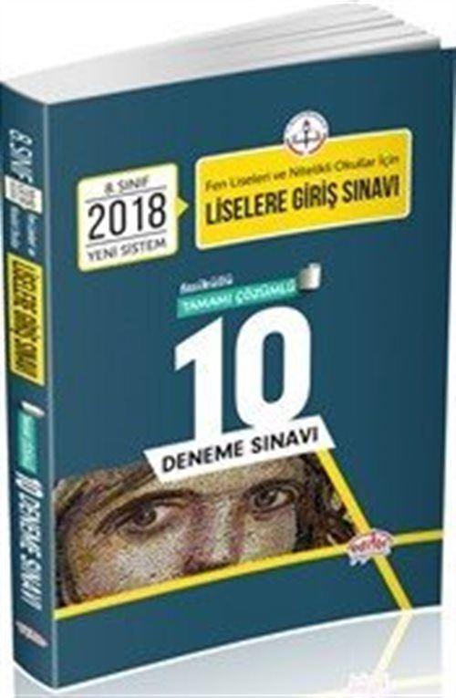 2018 Liselere Giriş Sınavına Hazırlık Tamamı Çözümlü 10 Deneme Sınavı