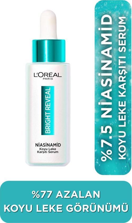 Bright Reveal Sivilce, Güneş, Yaşlanma Lekelerinde Etkili Koyu Leke Karşıtı Serum 10% Niasinamid 30 ml