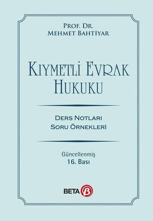 Kıymetli Evrak Hukuku