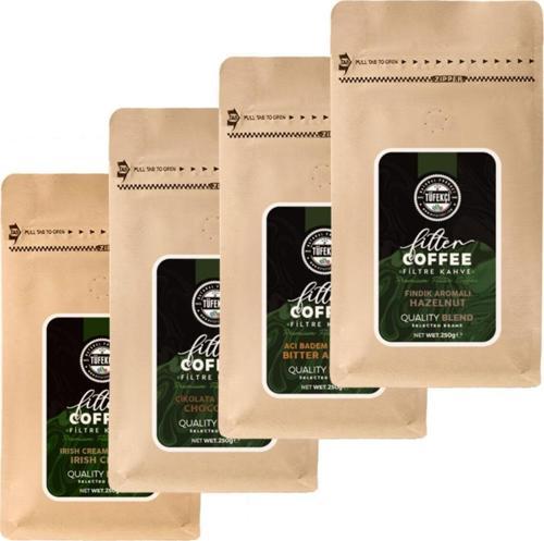Klasik Çikolata Acı Badem Ve Fındık Aromalı Filtre Kahve 4X250 Gr
