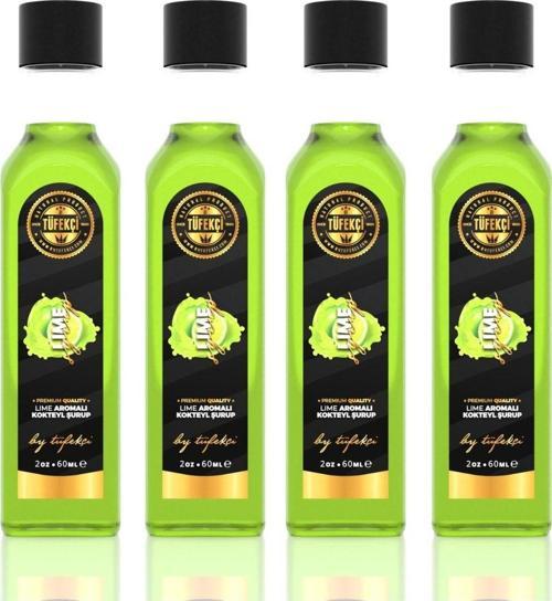 Lime Şurup Yoğun Lezzet Yüksek Aromalı Yeni Formül Gerçek Lime Lezzeti (4X60Ml)