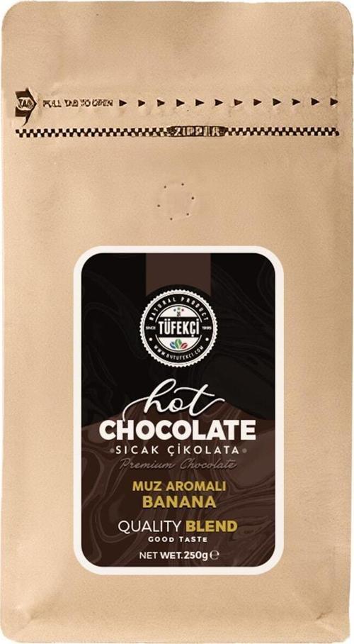 Muz Aromalı Sıcak Çikolata Gerçek Şeker Yüksek Kakao 10 Bardak 250 Gr