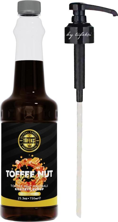 Toffee Nut Aromalı Kahve Şurubu 750 Ml Şurup Pompası 3 Cl Avantajlı Set