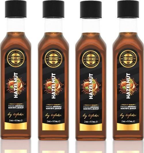 Fındık Şurup Yoğun Lezzet Yüksek Aromalı Yeni Formül (4X60Ml)
