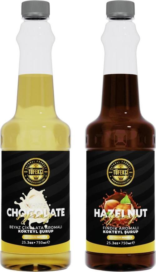 Fındık-Beyaz Çikolata Avantajlı Paket Kokteyl, Pasta Ve Kahve Şurubu (750 Ml X 2)