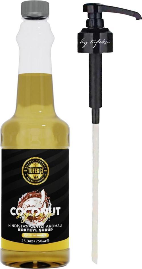 Hindistan Cevizi Aromalı Şurup 750Ml Ve Şurup Pompası
