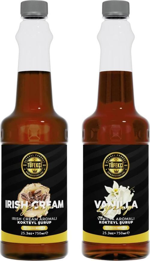 Irısh Cream-Vanilya Avantajlı Paket Kokteyl, Pasta Ve Kahve Şurubu (750 Ml X 2)