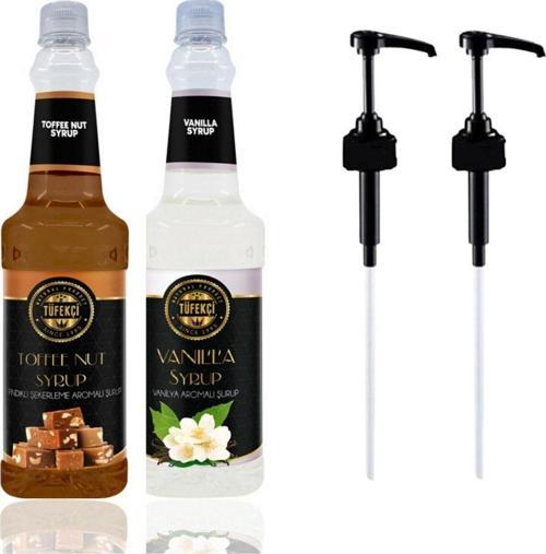 Kahve Kokteyl Şurubu Toffee Nut Ve Vanilya Ve Şurup Pompası Avantajlı 2Li Paket