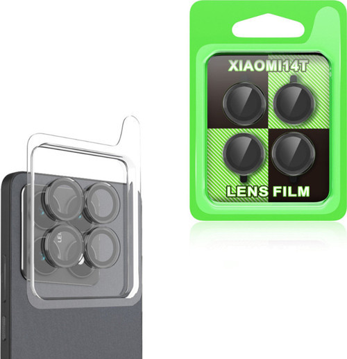 Xiaomi 14T Uyumlu Klfs Cl-07 Kamera Lens Koruyucu-Siyah
