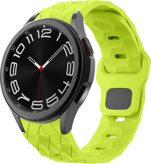Galaxy Watch 5 40Mm Klfs Krd-116 20Mm Futbol Desenli Spor Tasarımlı Silikon Kordon-Yeşil