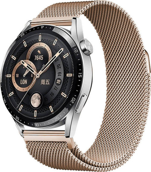 Gear S2 Klfs Band-12 20Mm Metal Hasır Kordon-Rose Gold