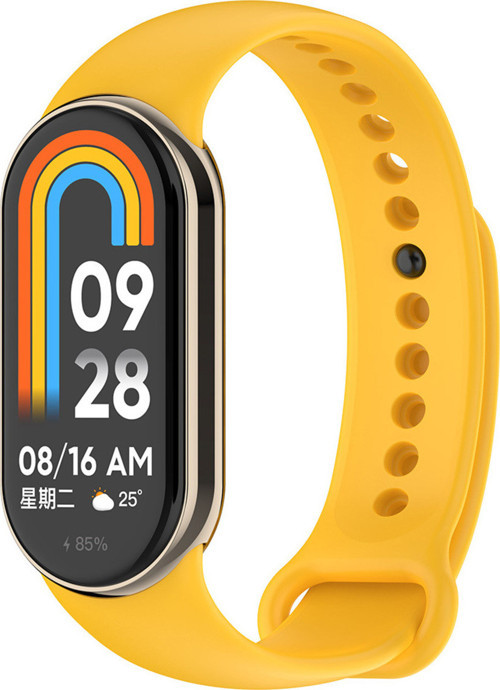Xiaomi Mi Band 9 Serisi Klasik Kordon Silikon Strap Kayış-Sarı