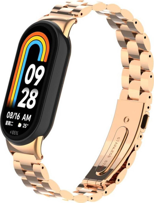Xiaomi Mi Band 8 Krd-04 Metal Kordon-Rose Gold