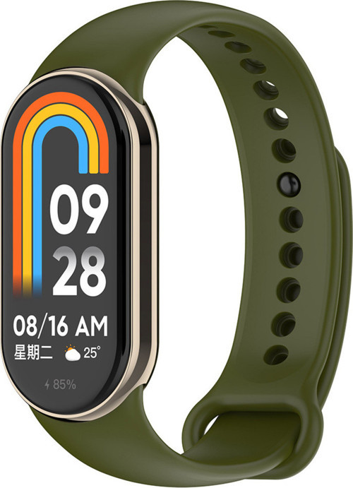 Xiaomi Mi Band 9 Serisi Klasik Kordon Silikon Strap Kayış-Haki