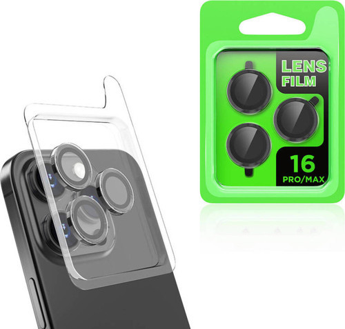 Apple İphone 16 Pro Klfs Cl-07 Kamera Lens Koruyucu-Siyah