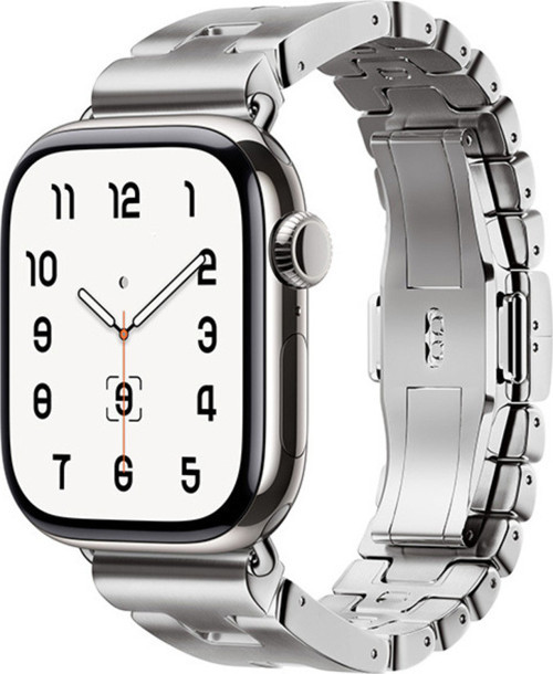 Apple Watch 42Mm Klfs Krd-125 Metal Kordon Strap Kayış-Gümüş
