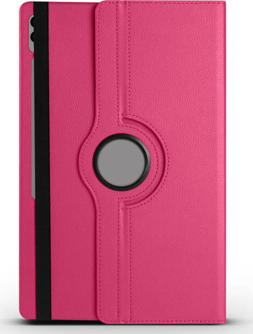 Galaxy Tab S10 Ultra Klfs Dönebilen Standlı Kılıf - Pembe Koyu