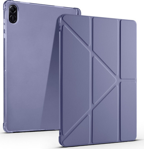 Honor Pad X8A Kılıf Klfs Tri Folding Kalem Bölmeli Standlı Kılıf - Mor