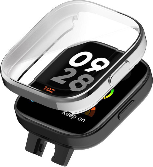 Redmi Watch 3 360 Derece Korumalı Kasa Ve Ekran Koruyucu Klfs Watch Gard 30 - Gümüş