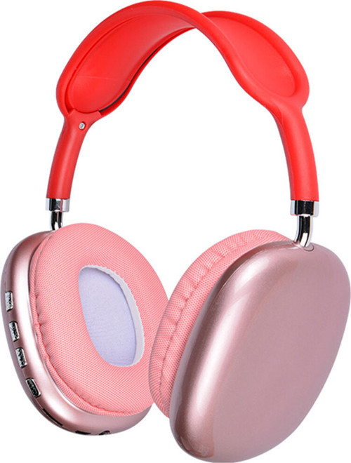 Klfs P9 Hi-Fi Ses Kalitesi Ayarlanabilir Ve Katlanabilir Kulak Üstü Bluetooth Kulaklık-Kırmızı
