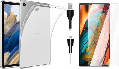Samsung Galaxy Tab A8 10.5 Sm-X200 (2021) Silikon Kılıf+Nano Cam+Kablo Koruyucu