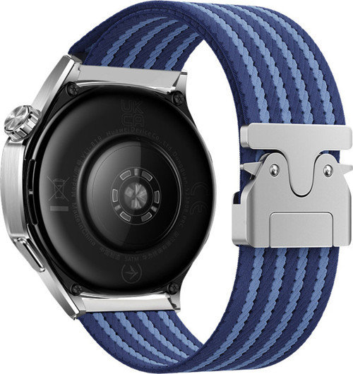 Gear S3 Klfs Krd-133 22Mm Naylon Kumaş Hasır Örgülü Kordon - Mavi