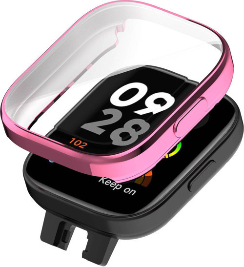 Redmi Watch 3 360 Derece Korumalı Kasa Ve Ekran Koruyucu Klfs Watch Gard 30 - Pembe