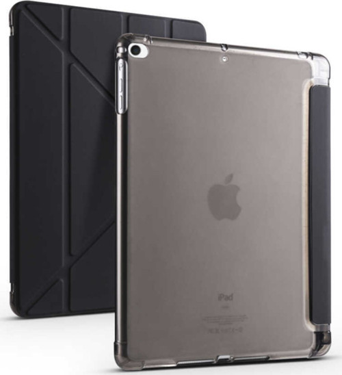 Apple Ipad 9.7 2018 Kılıf Tri Folding Smart With Pen Standlı Kalem Bölmeli Kapaklı Origami Kılıf