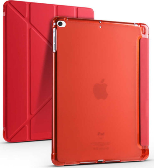 Apple Ipad 9.7 2017 Kılıf Tri Folding Smart With Pen Standlı Kalem Bölmeli Kapaklı Kılıf