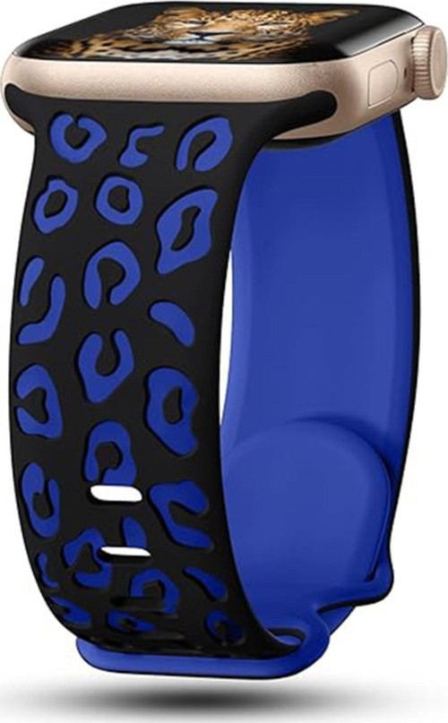 Watch 10 42Mm Klfs Krd-140 Silikon Kordon Strap Kayış - Siyah-Mavi
