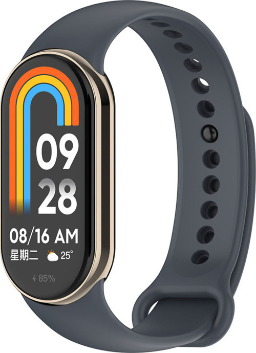 Xiaomi Mi Band 9 Serisi Klasik Kordon Silikon Strap Kayış-Gri