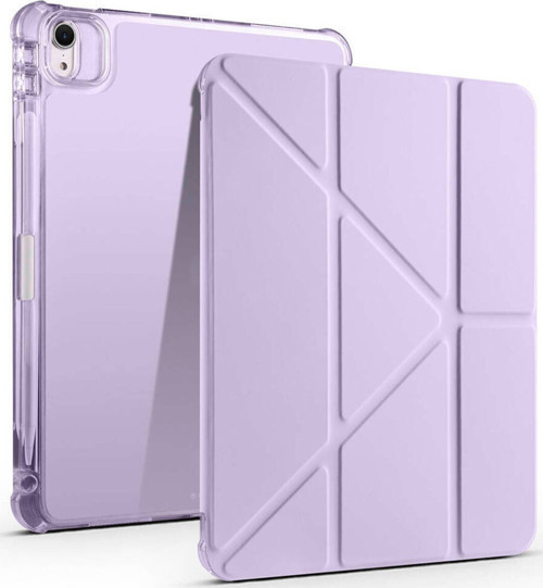İpad Air 11 2025 M3 Kılıf Klfs Tri Folding Kalem Bölmeli Standlı Kılıf - Lila