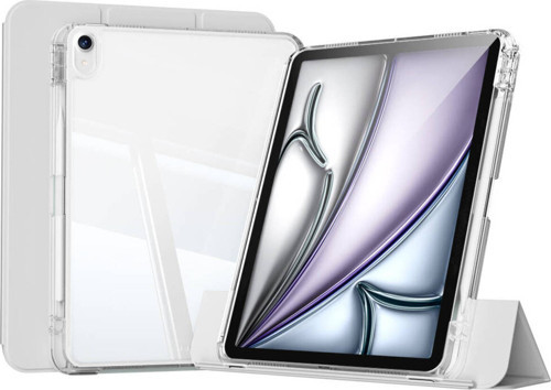 İpad Air 13 2025 M3 Kılıf Magnetik Ayrılabilen Airbagli Klfs Sliding Tablet Kılıfı - Gri