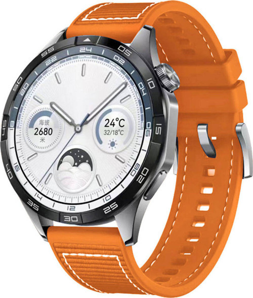 Galaxy Watch 46Mm Uyumlu Klfs- Krd-102 22Mm Silikon Kordon-Turuncu