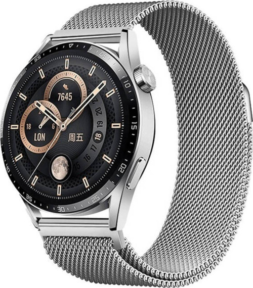 Gear S2 Klfs Band-12 20Mm Metal Hasır Kordon-Gümüş