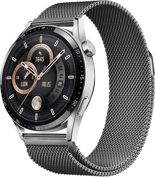 Gear S2 Klfs Band-12 20Mm Metal Hasır Kordon-Gri