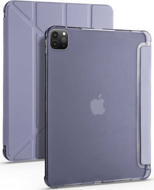 Apple Ipad Pro 12.9 2020 2021 Kılıf Tri Folding Smart With Pen Standlı Kalemlikli Kapaklı Kılıf