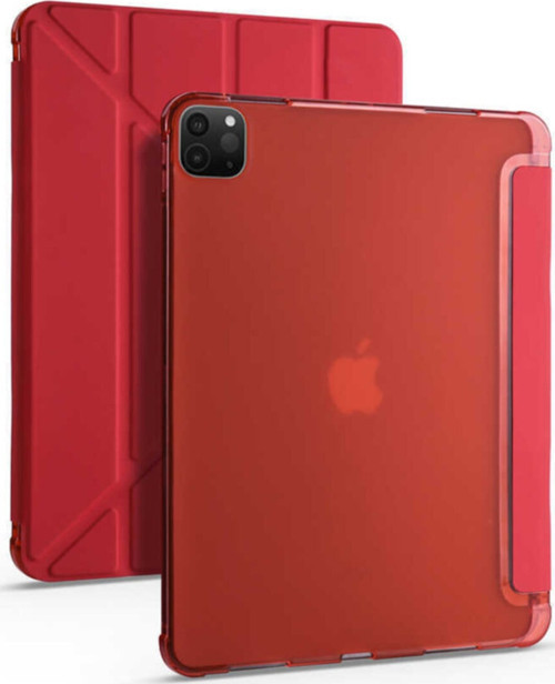 Apple Ipad Pro 12.9 2020 2021 Kılıf Tri Folding Smart With Pen Standlı Kalemlikli Kapaklı Kılıf