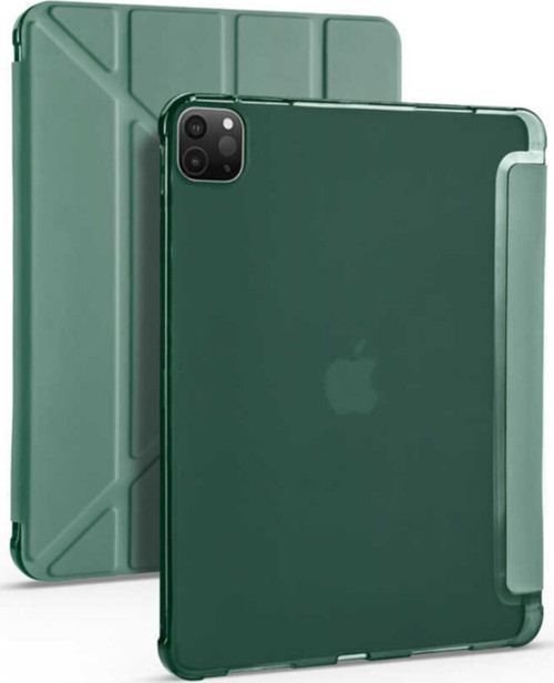 Apple Ipad Pro 12.9 2020 2021 Kılıf Tri Folding Smart With Pen Standlı Kalemlikli Kapaklı Kılıf