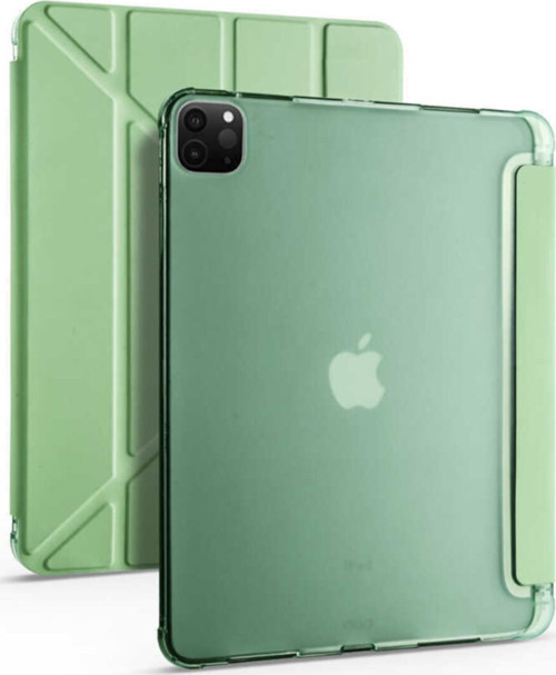 Apple Ipad Pro 12.9 2020 2021 Kılıf Tri Folding Smart With Pen Standlı Kalemlikli Kapaklı Kılıf