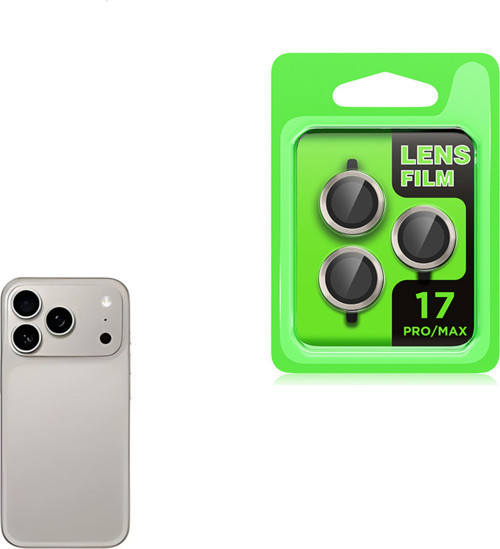 İphone 17 Pro Zore Cl-07 Kamera Lens Koruyucu - Titanyum-Gri
