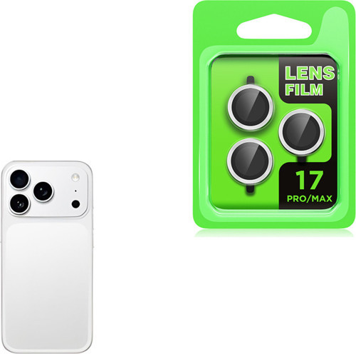 İphone 17 Pro Zore Cl-07 Kamera Lens Koruyucu - Titanyum-Gümüş