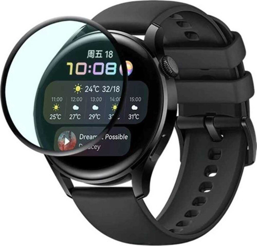 Huawei Watch Gt 3 42Mm Klfs Pmma Pet Saat Ekran Koruyucu - Siyah