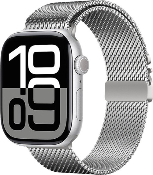 Apple Watch 42Mm Klfs Krd-121 Metal Hasır Kordon-Gümüş