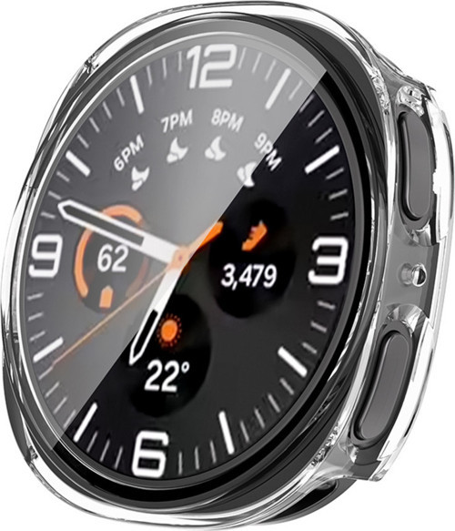 Galaxy Watch 8 44Mm Sert Pc Kasa Ve Ekran Koruyucu Klfs Watch Gard 38 - Şeffaf