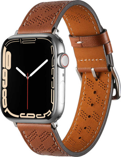 Watch 42Mm Uyumlu Krd-76 Pu Deri Kordon Strap Kayış Klfs- Kahverengi