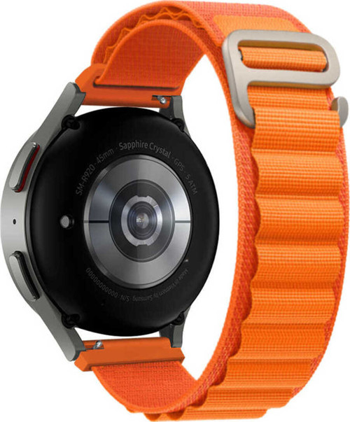 Galaxy Watch 46Mm Uyumlu Krd-74 22Mm Hasır Klfs Kordon-Turuncu